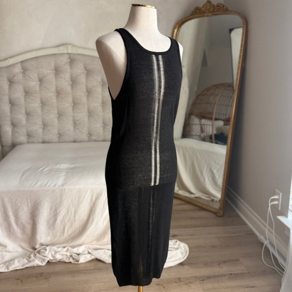 KAIN Label Linen Blend Semi-Sheer Knit Hi-Low Cover-Up/Dress size L
